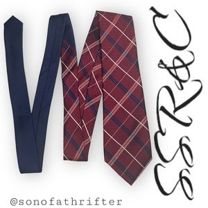 EUC Men’s Tommy Hilfiger necktie- Wine, Blue and white
